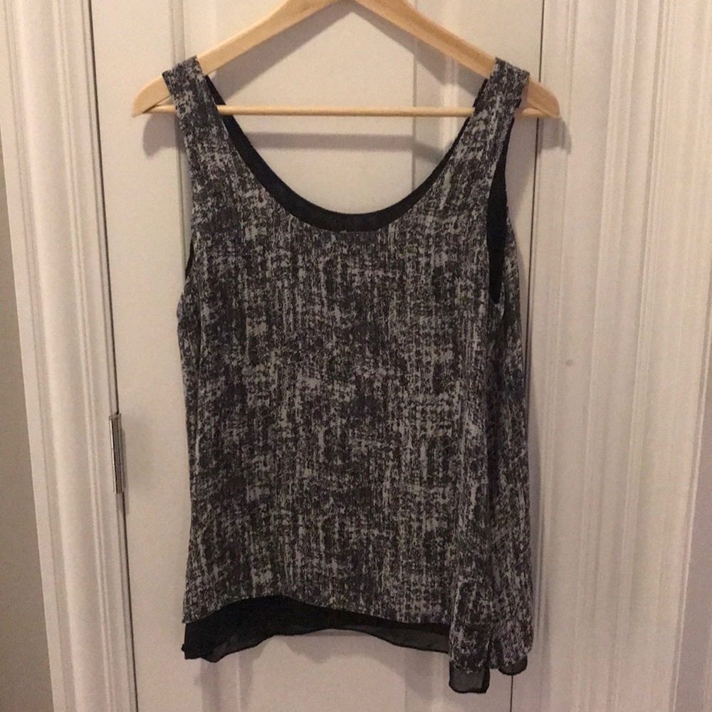 Vince Black and White Tank